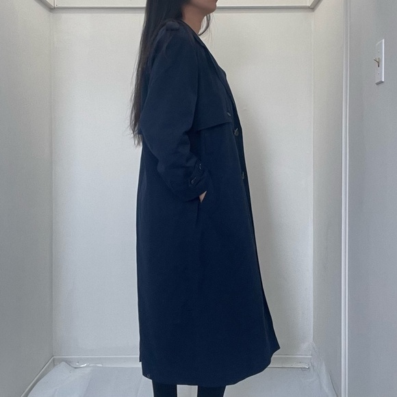 ๐น Collection Elegant Navy Blue Trench Coat โ Size 13/14 ๐น - Picture 5 of 16